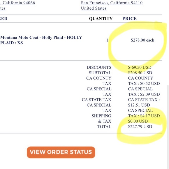 NWT Faherty Montana flannel coat in Holly Plaid size XS - Picture 9 of 9